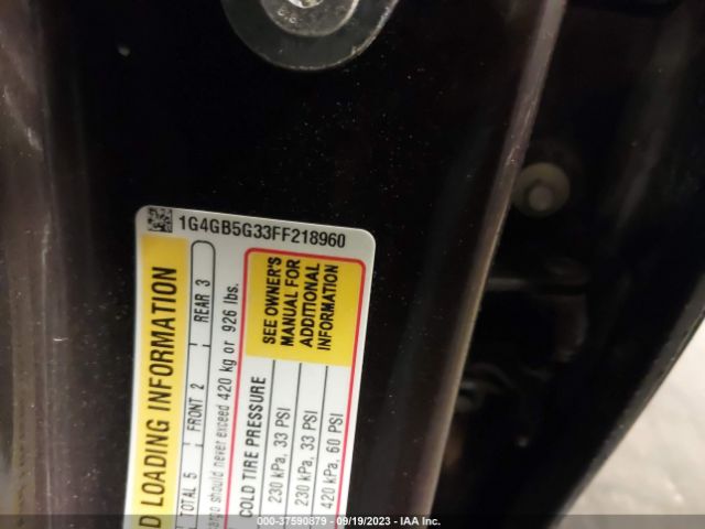 1G4GB5G33FF218960 Buick Lacrosse Leather