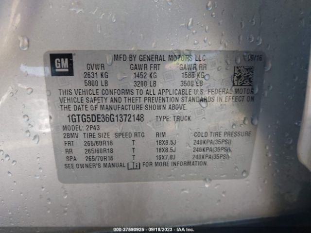 1GTG5DE36G1372148 GMC Canyon 2wd Slt