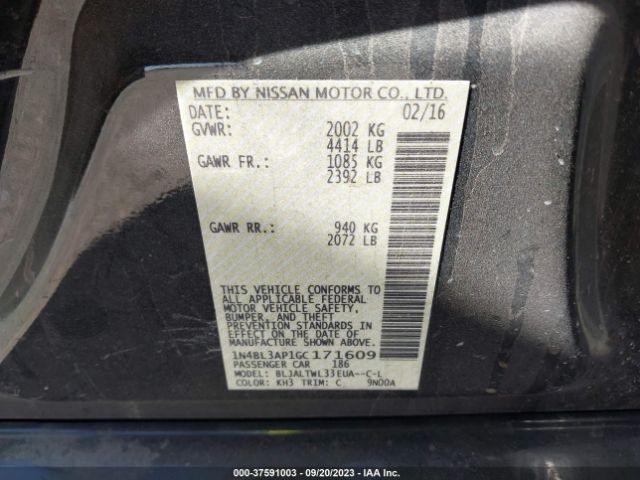 1N4BL3AP1GC171609 Nissan Altima 3.5 Sl