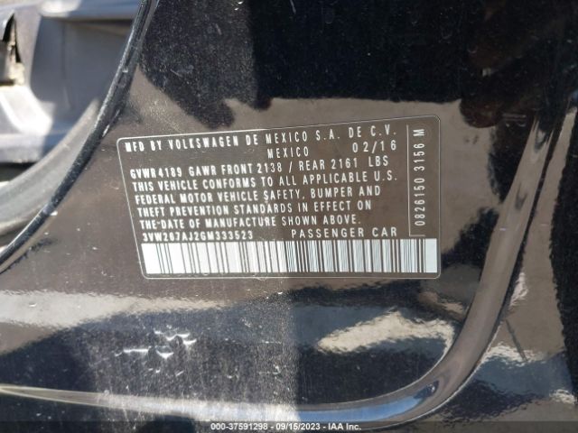 3VW267AJ2GM333523 Volkswagen Jetta 1.4t S