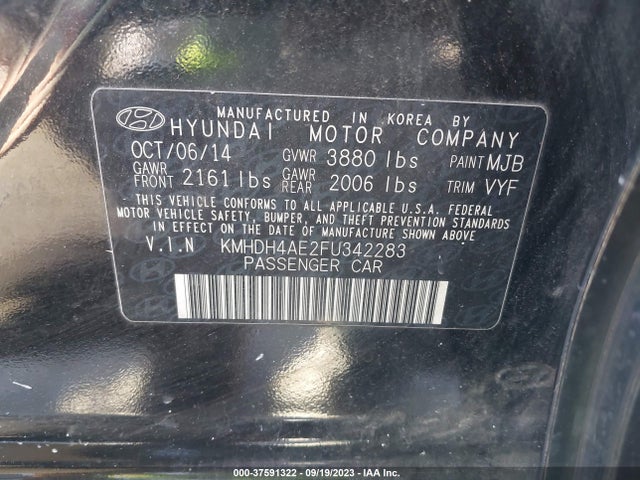 Hyundai ELANTRA SE 2015 KMHDH4AE2FU342283 Image 9