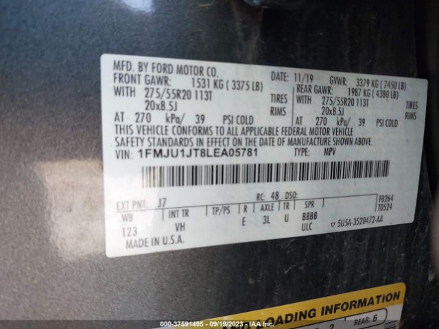 1FMJU1JT8LEA05781 Ford Expedition Xlt