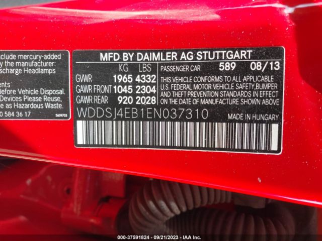 WDDSJ4EB1EN037310 Mercedes-Benz Cla-class Cla 250