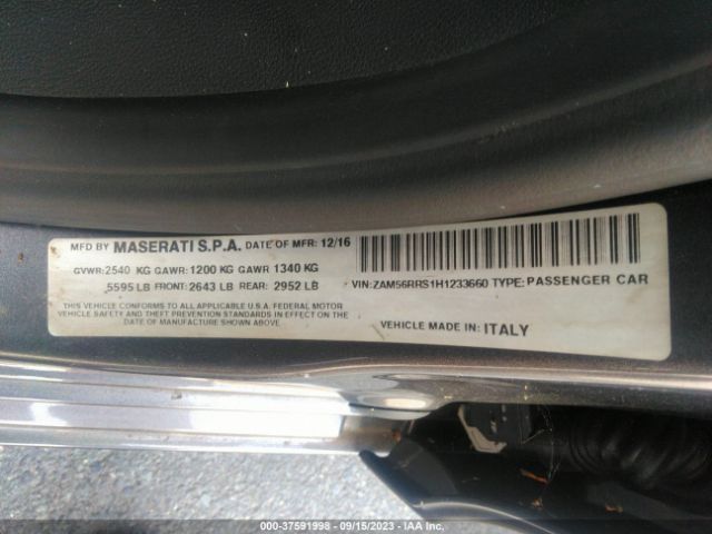 2017 MASERATI QUATTROPORTE ZAM56RRS1H1233660 Photo 8