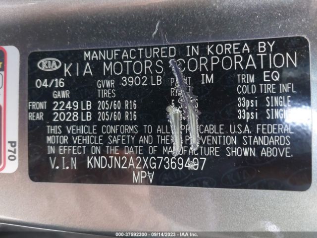 KNDJN2A2XG7369497 KIA Soul Base