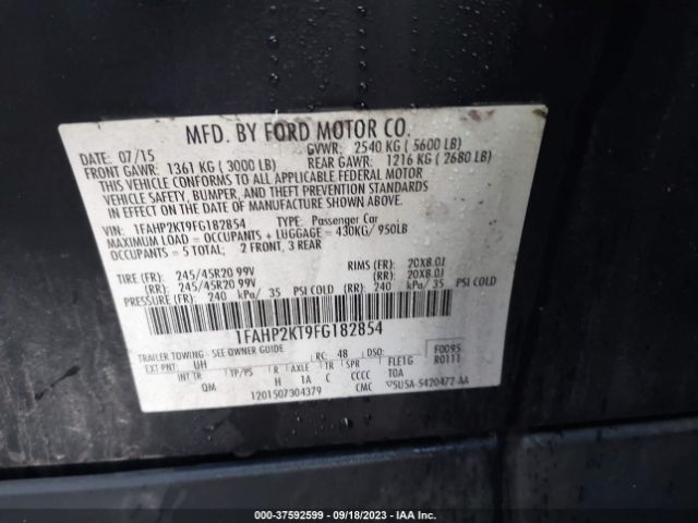 1FAHP2KT9FG182854 Ford TAURUS SHO