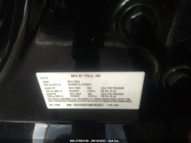7SAYGDEF5NF382024 Tesla Model Y Performance