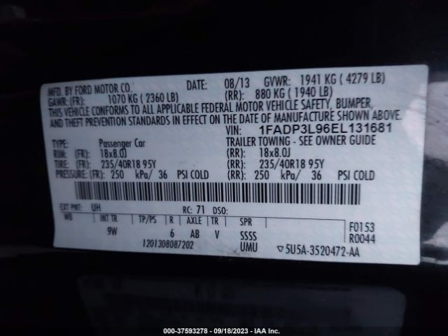 1FADP3L96EL131681 Ford FOCUS ST