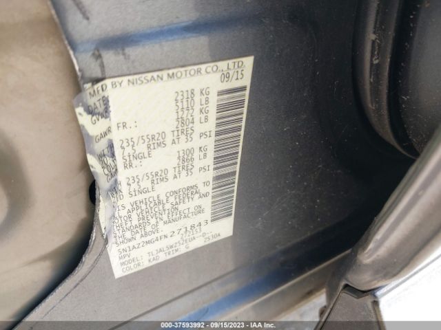 5N1AZ2MG4FN271843 Nissan Murano Platinum