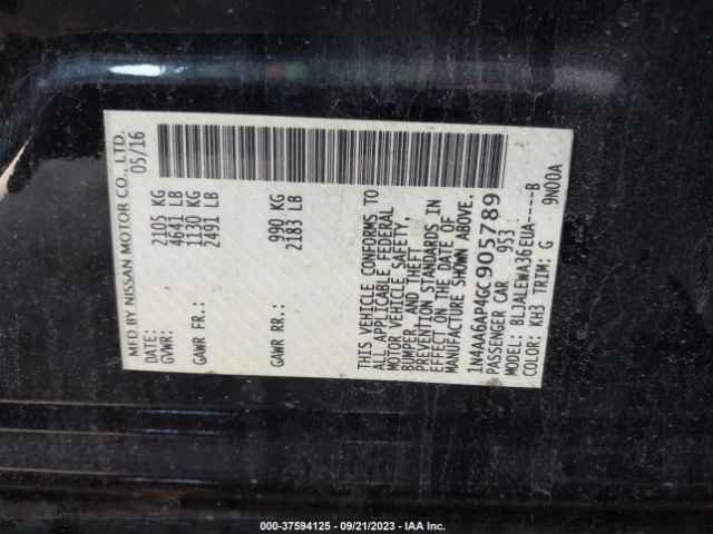 1N4AA6AP4GC905789 Nissan Maxima 3.5 Sl
