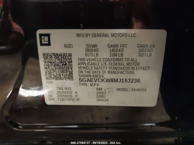 5GAEVCKW8MJ153236 Buick Enclave Avenir