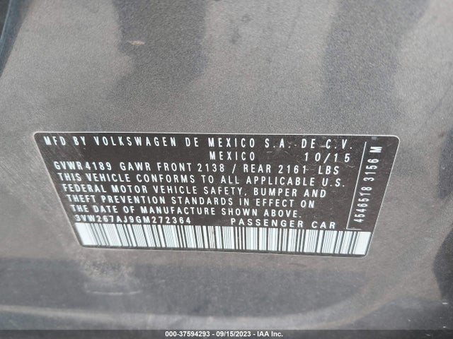 3VW267AJ9GM272364 Volkswagen Jetta Sedan 1.4t S