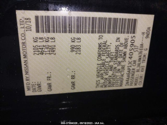 1N4AA6AP1JC405905 Nissan Maxima Platinum