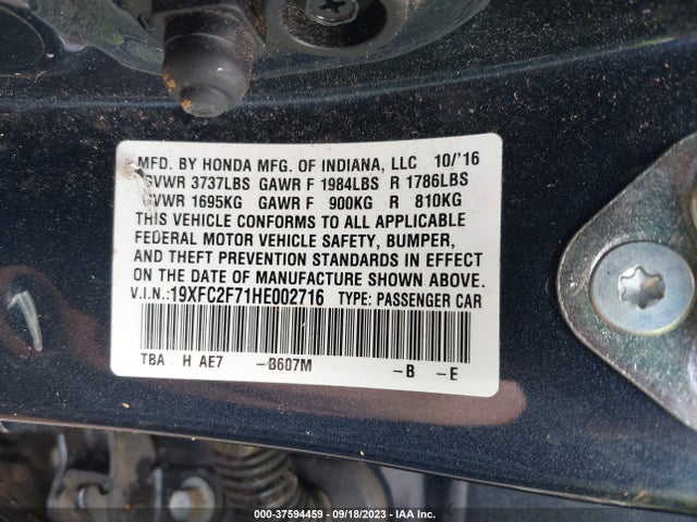Honda Civic Sedan Ex 2017 19XFC2F71HE002716 Image 15