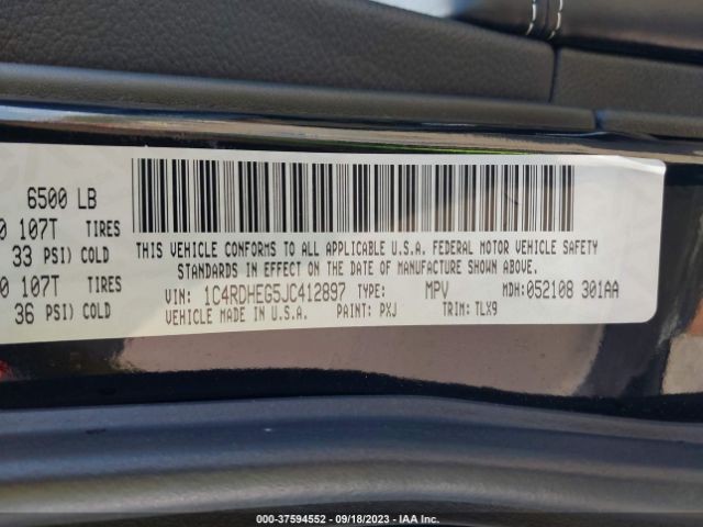 1C4RDHEG5JC412897 Dodge Durango Citadel