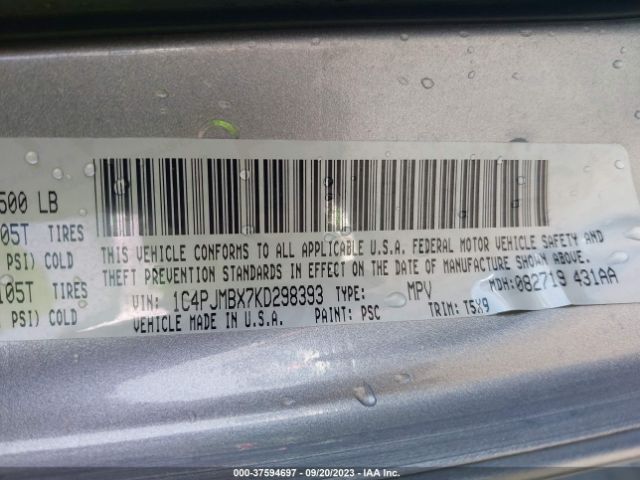 1C4PJMBX7KD298393 Jeep Cherokee Trailhawk