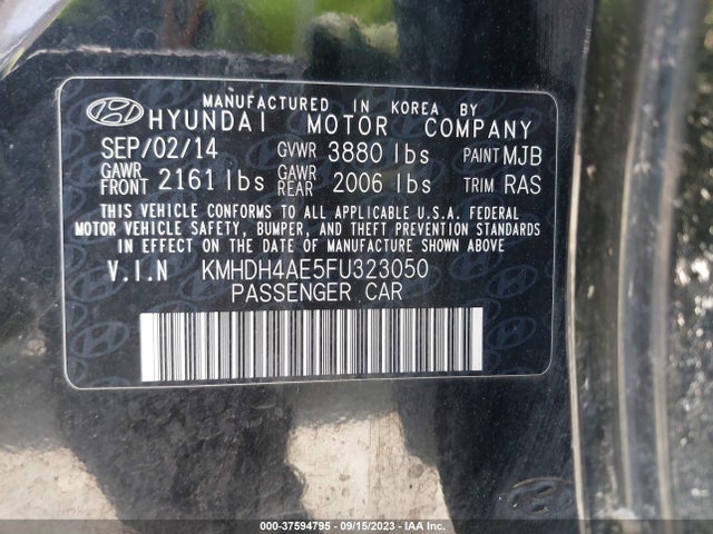 Hyundai ELANTRA SE 2015 KMHDH4AE5FU323050 Image 11