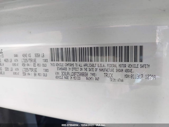 3C6URVJD8FE508830 RAM Promaster
