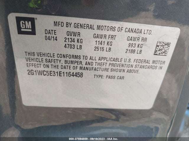 Chevrolet Impala Limited Ltz 2014 2G1WC5E31E1164458 Image 9