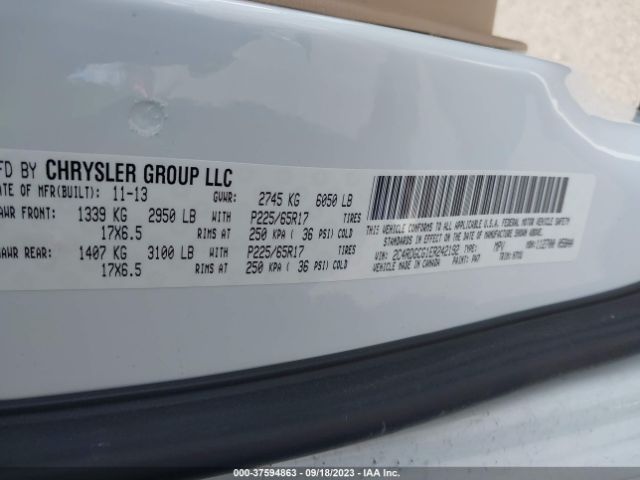 2C4RDGCG1ER242192 Dodge Grand Caravan Sxt