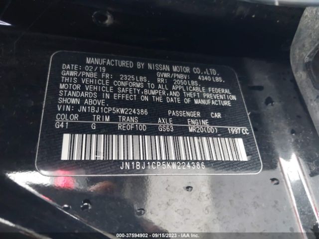 JN1BJ1CP5KW224386 Nissan Rogue Sport Sv