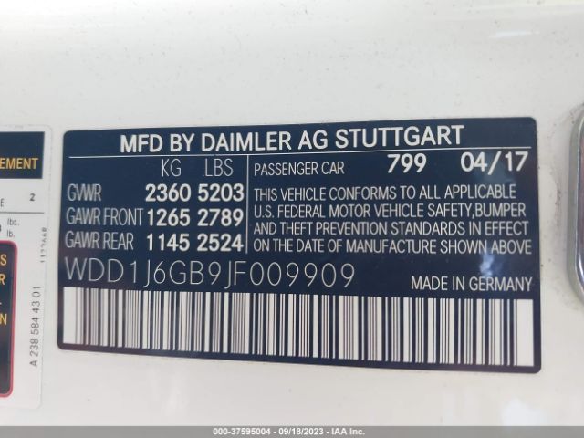 WDD1J6GB9JF009909 Mercedes-Benz E-class E 400