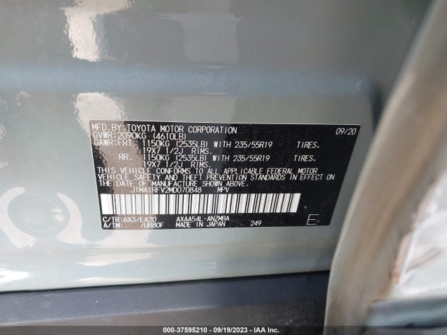 Toyota Rav4 Xle Premium 2021 JTMA1RFV2MD070848 Image 9