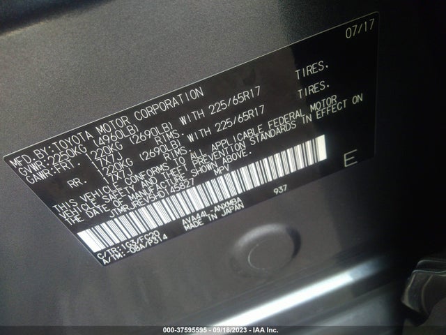 2017 TOYOTA RAV4 HYBRID JTMRJREV5HD145827 Photo 8