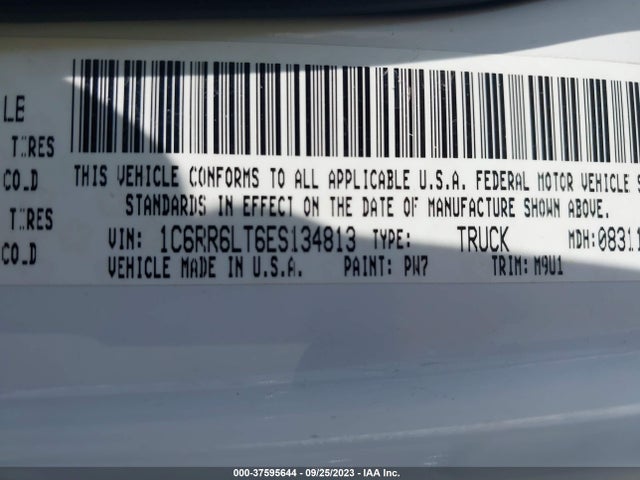 1C6RR6LT6ES134813 RAM 1500 Lone Star