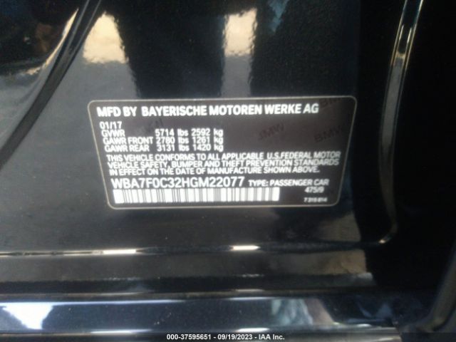 WBA7F0C32HGM22077 BMW 7 Series 750i