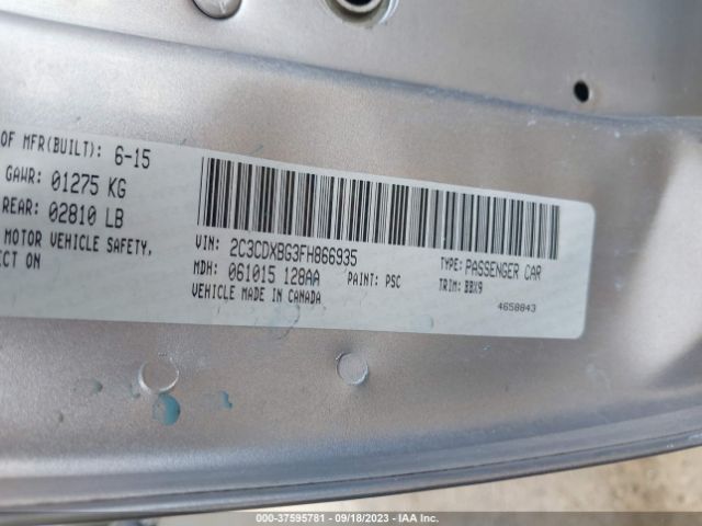 2C3CDXBG3FH866935 Dodge Charger Se