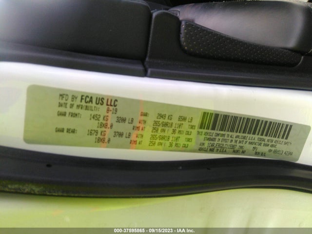 2020 JEEP GRAND CHEROKEE LIMITED VIN: 1C4RJEBG2LC115987
