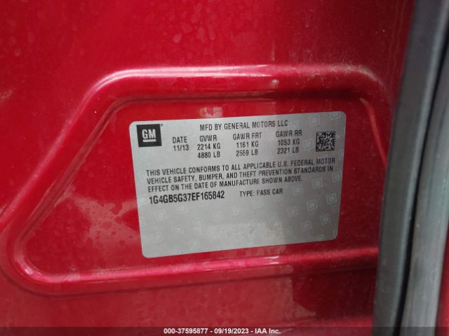 1G4GB5G37EF165842 Buick Lacrosse Leather