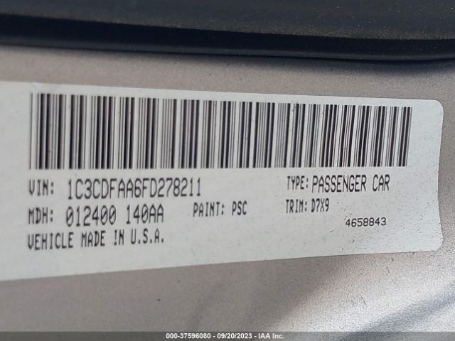 1C3CDFAA6FD278211 Dodge DART SE