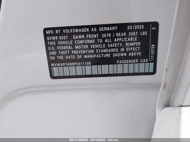 2023 Volkswagen Arteon, VIN: WVWAR7AN9PE011105