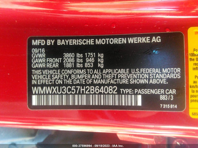 2017 MINI HARDTOP 4 DOOR WMWXU3C57H2B64082 Photo 8