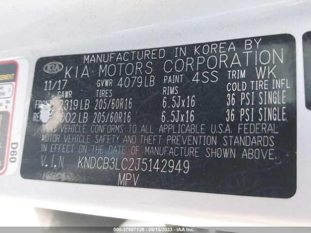 KNDCB3LC2J5142949 KIA NIRO FE