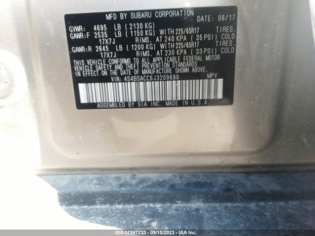 4S4BSACC6J3209690 Subaru Outback Premium