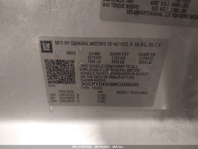 Chevrolet Silverado 1500 Lt 2021 3GCPYDEK6MG108245 Image 9