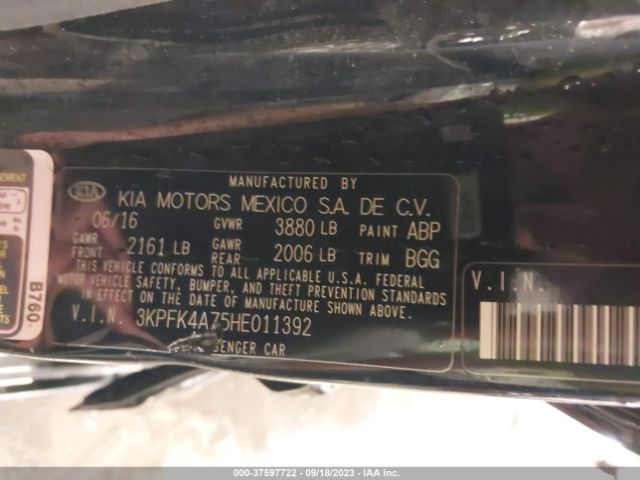 3KPFK4A75HE011392 KIA FORTE LX