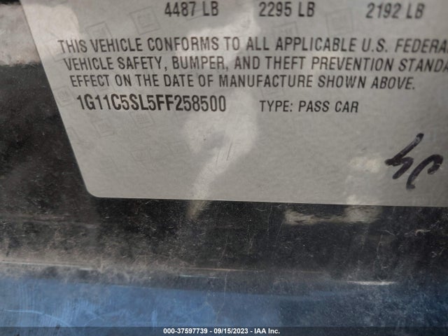 Chevrolet MALIBU LT 2015 1G11C5SL5FF258500 Image 9