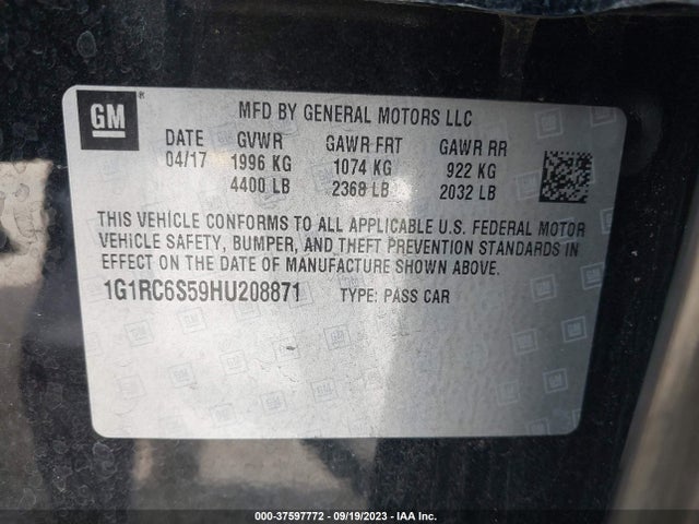 Chevrolet VOLT LT 2017 1G1RC6S59HU208871 Image 16