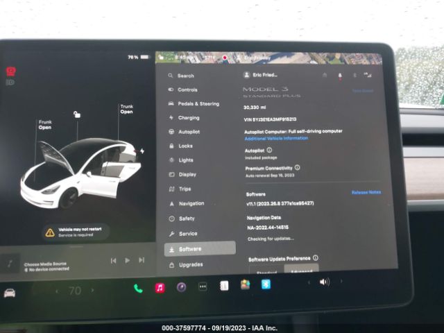 5YJ3E1EA3MF915213 Tesla Model 3 Standard Range Plus Rear-wheel Drive