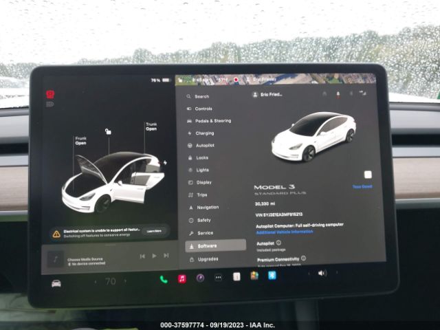 5YJ3E1EA3MF915213 Tesla Model 3 Standard Range Plus Rear-wheel Drive