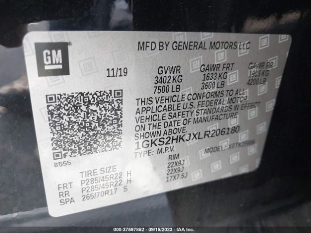 1GKS2HKJXLR206180 GMC Yukon Xl 4wd Denali