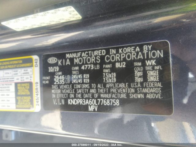KNDPR3A60L7768758 KIA Sportage Sx Turbo