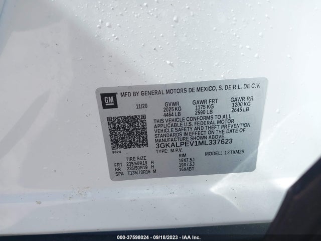 2021 GMC TERRAIN SLT VIN: 3GKALPEV1ML337623