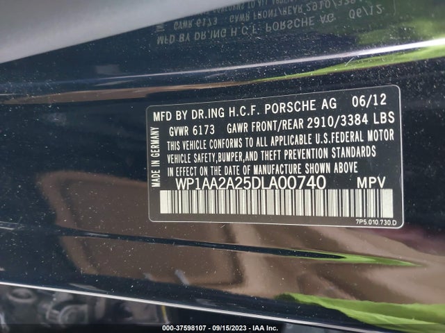 2013 PORSCHE CAYENNE WP1AA2A25DLA00740 Photo 8