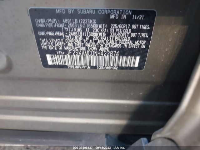 JF2SKAMC0NH422874 Subaru Forester Wilderness