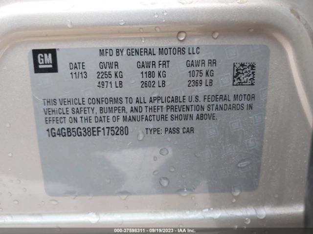 1G4GB5G38EF175280 Buick Lacrosse Leather